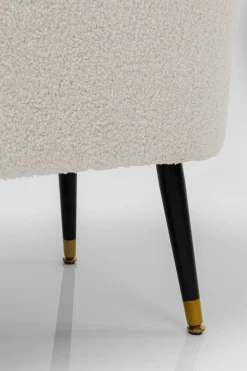 Ławka do przedpokoju ze schowkiem tkanina pluszowa biała 109x45 cm