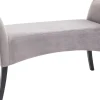 Ławka Motley Velvet 110x61 cm srebrnoszara