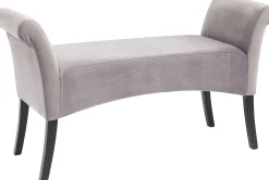 Ławka Motley Velvet 110x61 cm srebrnoszara