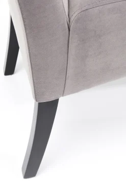 Ławka Motley Velvet 110x61 cm srebrnoszara