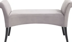 Ławka Motley Velvet 110x61 cm srebrnoszara