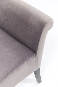 Ławka Motley Velvet 110x61 cm srebrnoszara