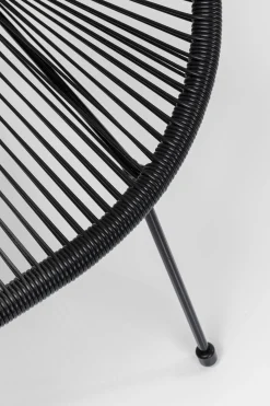 Ławka ogrodowa czarna żyłkowa 121 cm