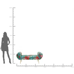 Ławka Trono Flower Fever niebieska 140 cm