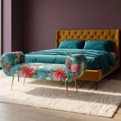 Ławka Trono Flower Fever niebieska 140 cm