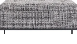 Ławka ze schowkiem Buttons Storage 80x43 cm czarno-biała