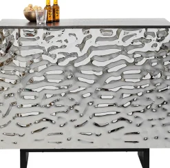 Barek ekskluzywny srebrny stal nierdzewna 120x105 cm