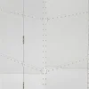 Barek na kółkach rozkładany stal srebrna wnętrze naturalne 64x145 cm