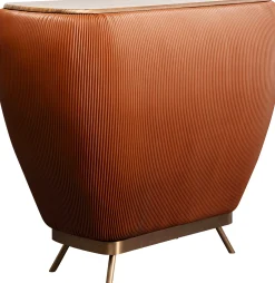 Barek nowoczesny brązowy z blatem roboczym 127x108 cm