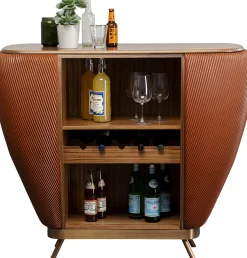 Barek nowoczesny brązowy z blatem roboczym 127x108 cm