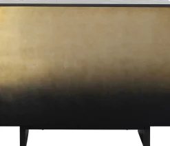 Barek z blatem czarno-złoty front stal nierdzewna 120x105 cm