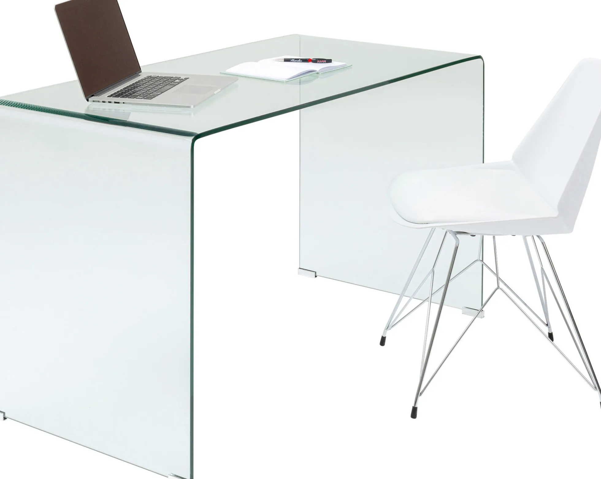 Biurko Clear Club 125x60 cm transparentne
