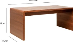 Biurko duże fornirowane orzech 180x85 cm