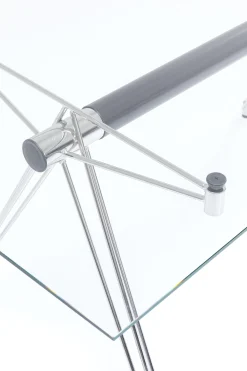 Biurko Officia 160x80 cm transparentne blat szklany