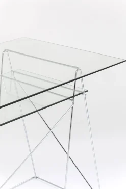 Biurko Polar 135x65 cm transparentne blat 8 mm