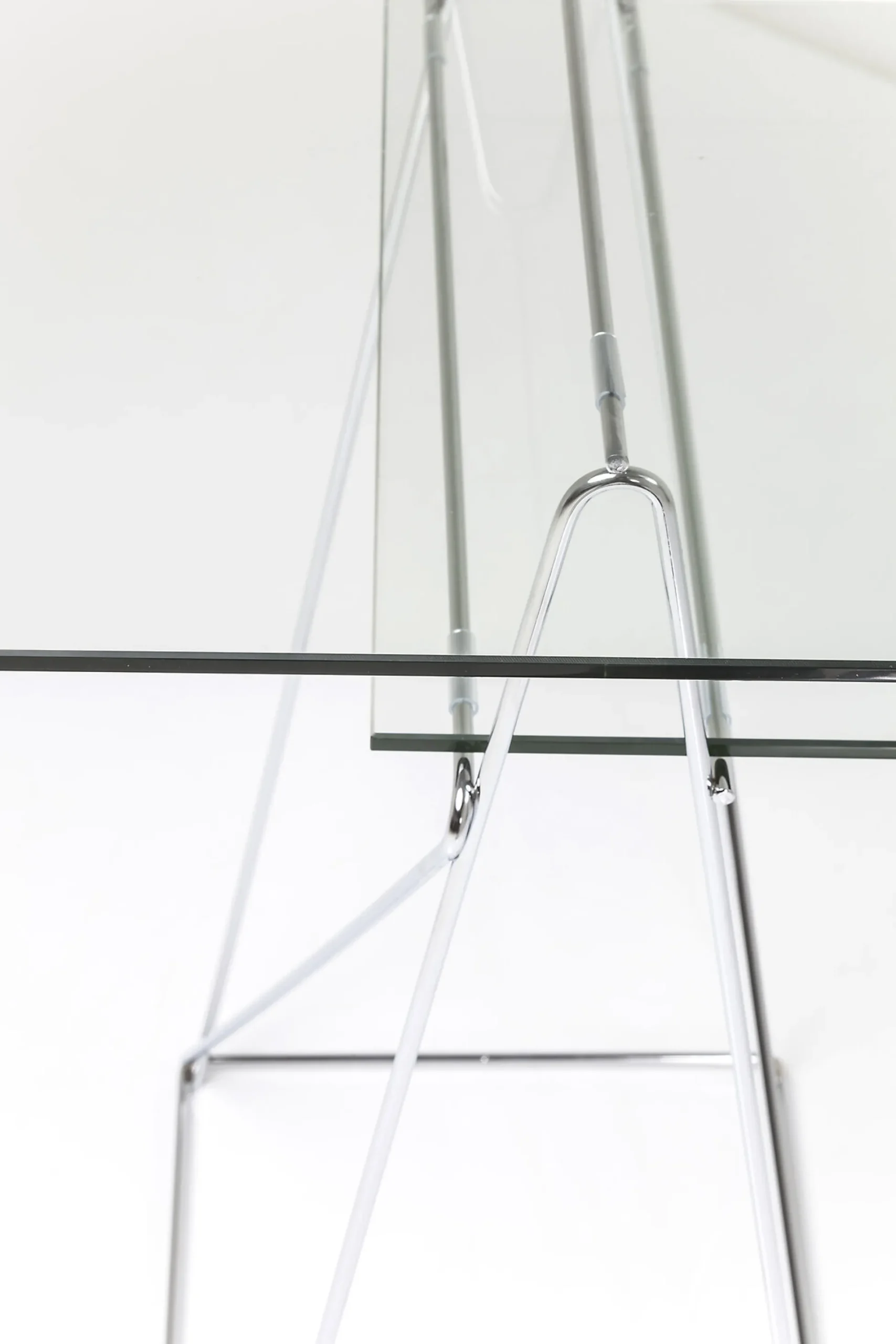 Biurko Polar 135x65 cm transparentne blat 8 mm