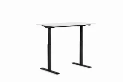 Biurko Smart 140x60 cm biało-czarne