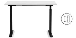 Biurko Smart 140x60 cm biało-czarne