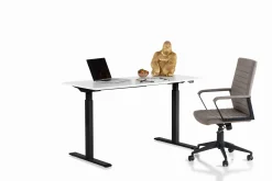 Biurko Smart 140x60 cm biało-czarne