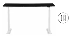Biurko Smart 140x60 cm czarno-białe