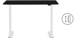 Biurko Smart 120x70 cm czarno-białe