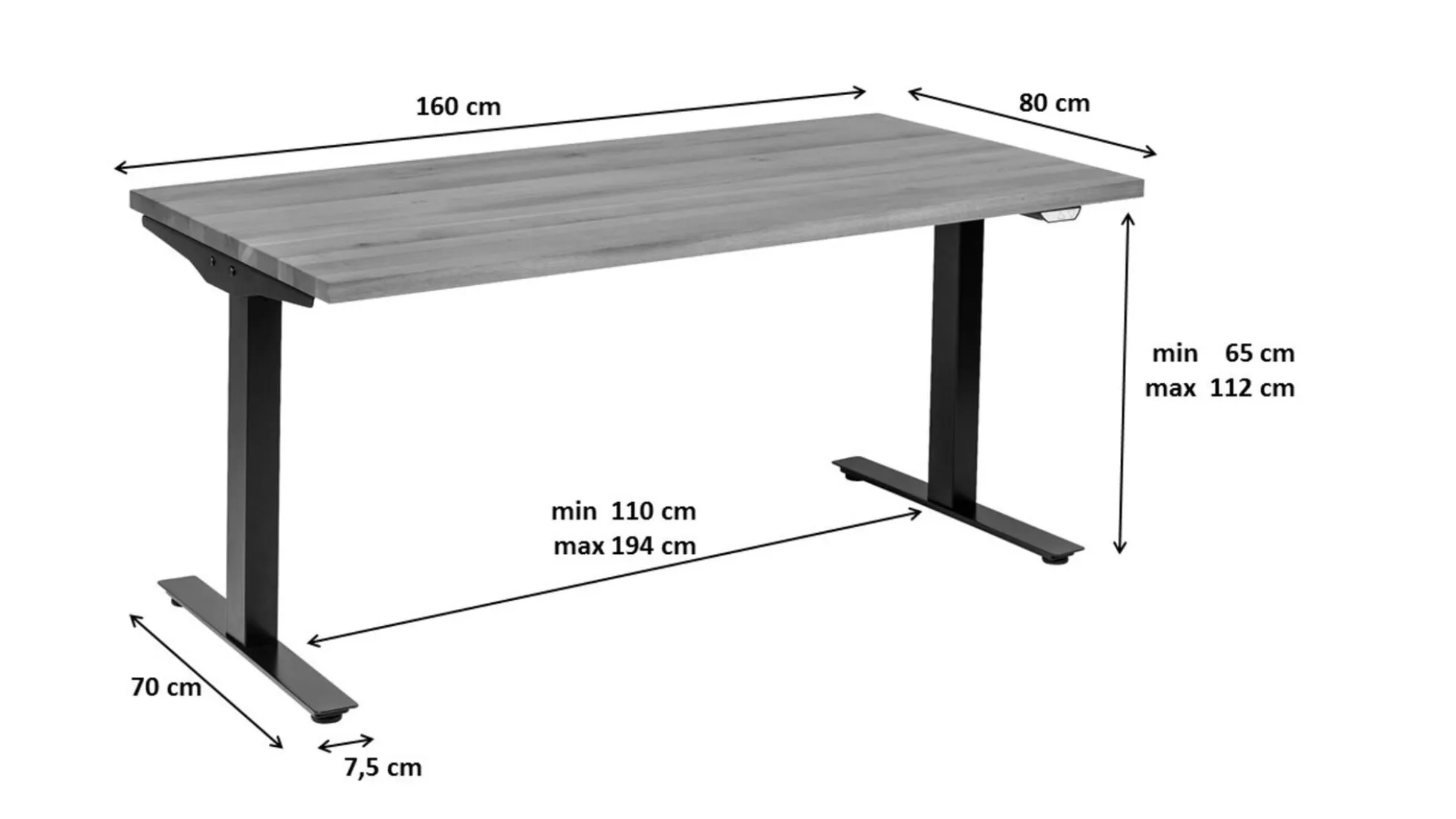 Biurko Symphony Oak 160x80 cm drewniane