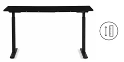 Biurko z elek. regulacją wysokości Smart 140x70 cm czarne