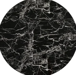 Blat okrągły MDF laminowany wzór czarny marmur Ø80 cm