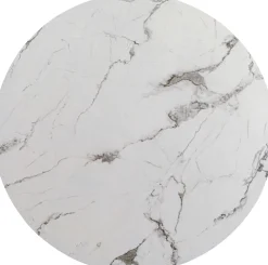 Blat okrągły MDF laminowany wzór biały marmur Ø80 cm