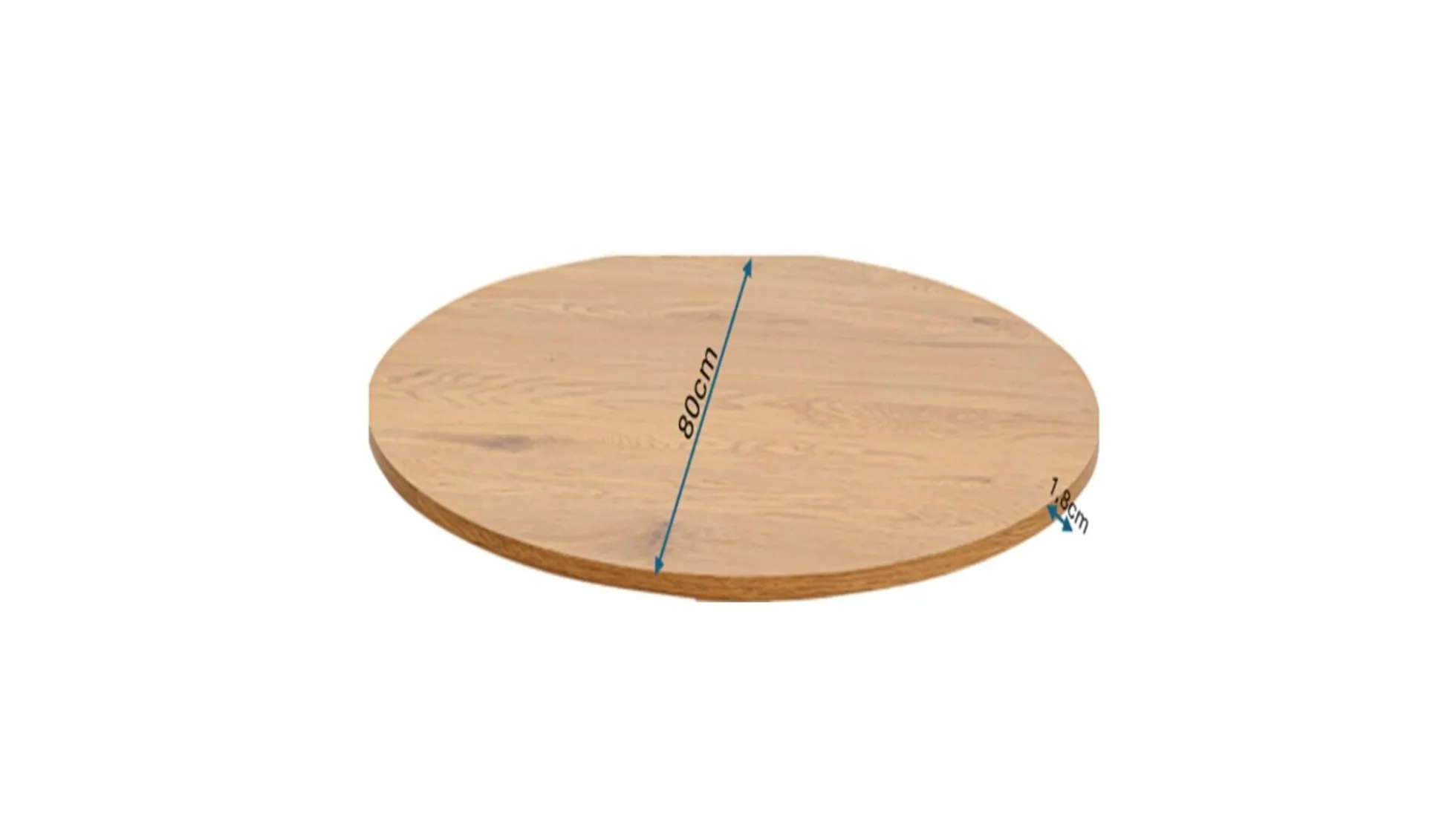 Blat okrągły MDF laminowany wzór biały marmur Ø80 cm