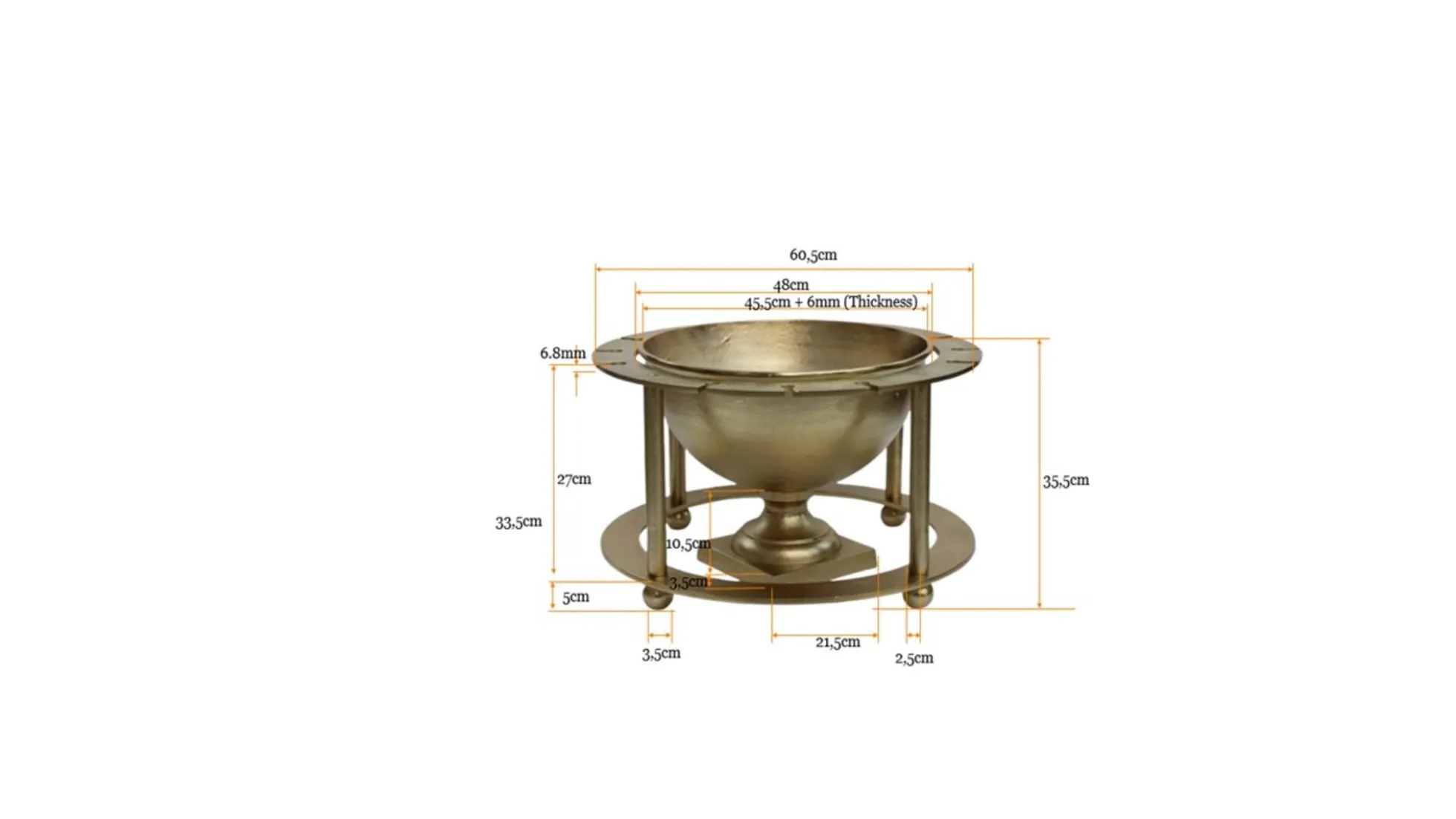 Cooler do butelek Champagne Time ∅61x38 cm srebrny