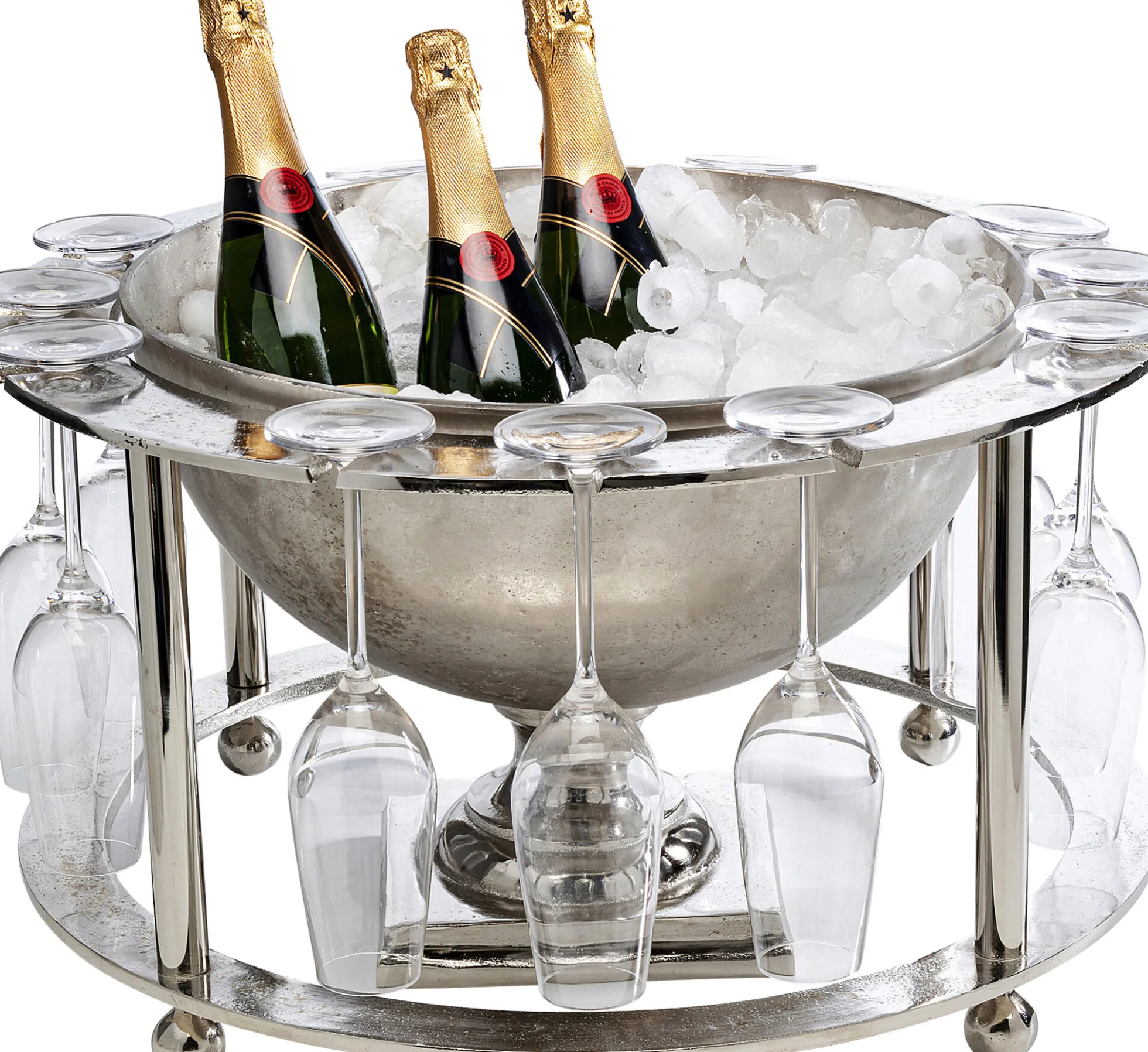 Cooler do butelek Champagne Time ∅61x38 cm srebrny