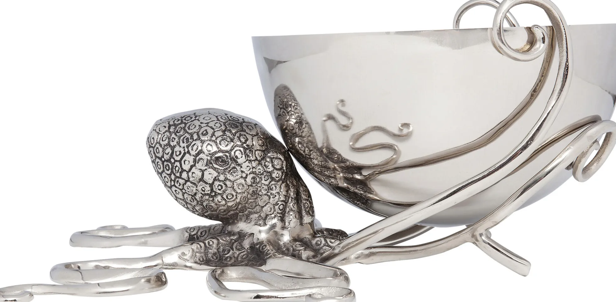 Cooler do butelek Octopus 46x26 cm srebrny