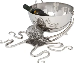 Cooler do butelek Octopus 46x26 cm srebrny
