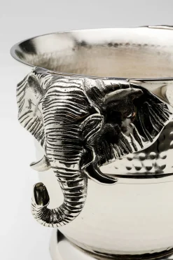 Cooler do wina lub szampana srebrny z aluminium motyw słonia 4,5 L