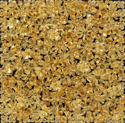 Dekoracja ścienna Gold Flower 80x80 złota