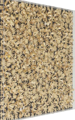Dekoracja ścienna Gold Flower 120x120 cm złota