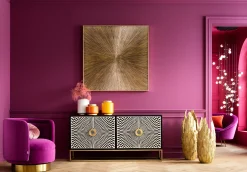 Dekoracja ścienna Illumino 120x120 cm złota