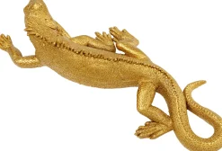 Dekoracja ścienna Lizard 11x31 cm złota