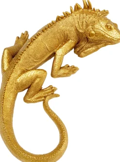 Dekoracja ścienna Lizard 17x40 cm złota