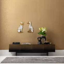 Dekoracja ścienna lustrzana motyw zwierzęcy kot 24x38 cm