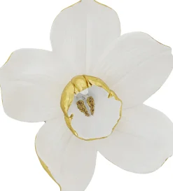 Dekoracja ścienna Orchid 40x44 cm biała