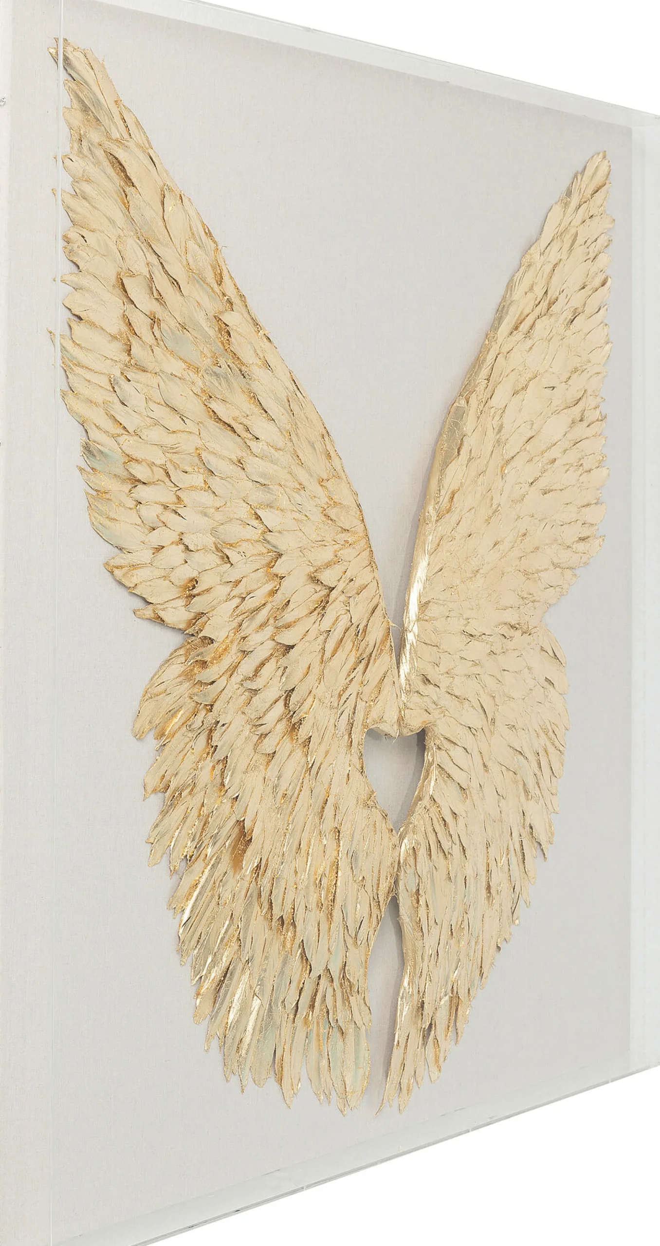 Dekoracja ścienna Wings 120x120 cm złota
