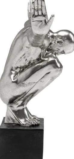 Dekoracja stojąca Athlete XL 100x64 cm srebrna