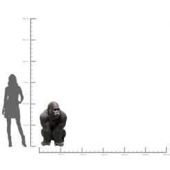 Dekoracja stojąca Gorilla Front 90x107 cm czarna