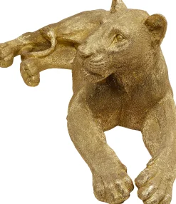 Dekoracja stojąca Lion 113x40 cm złota