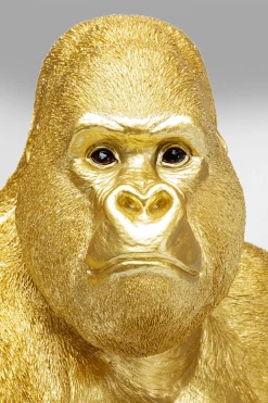 Dekoracja stojąca Monkey Gorilla Side XL 60x76 cm złota