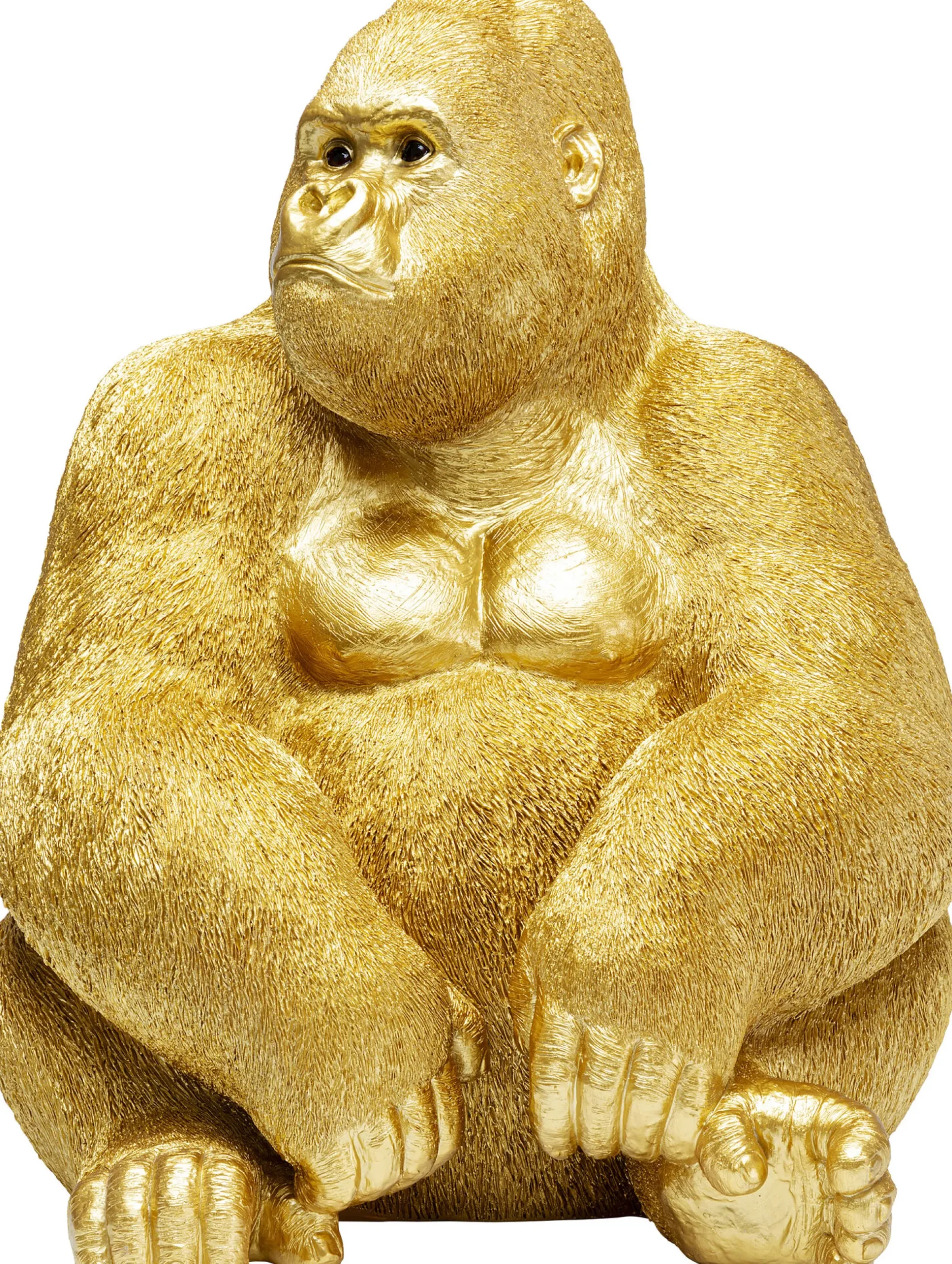 Dekoracja stojąca Monkey Gorilla Side XL 60x76 cm złota