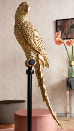 Dekoracja stojąca Parrot 23x120 cm złota