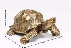 Dekoracja stojąca Turtle XL 95x43 cm złota
